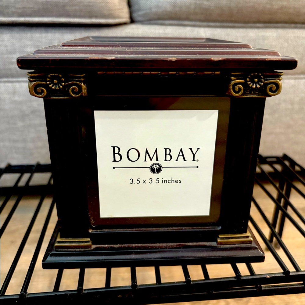 Bombay Mahogany and Gold Decorative Frame